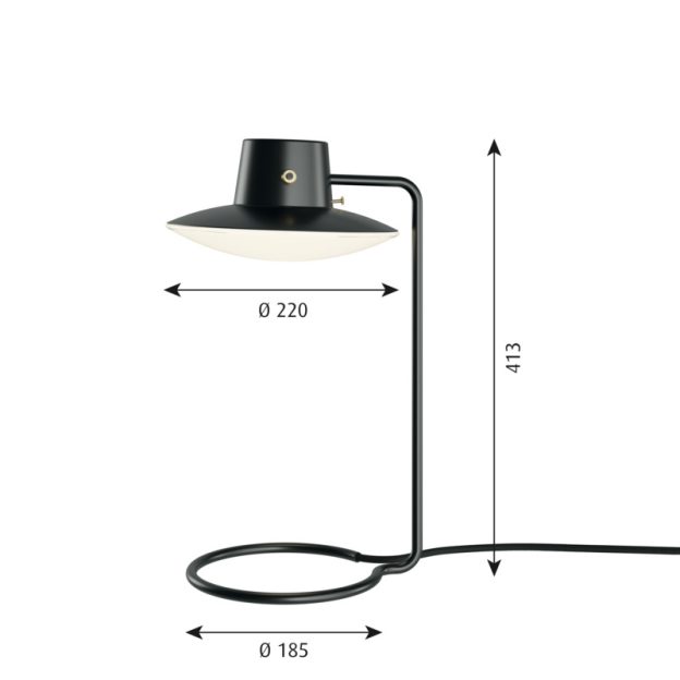AJ オックスフォード テーブル ランプ　メタルシェード（H410mm）