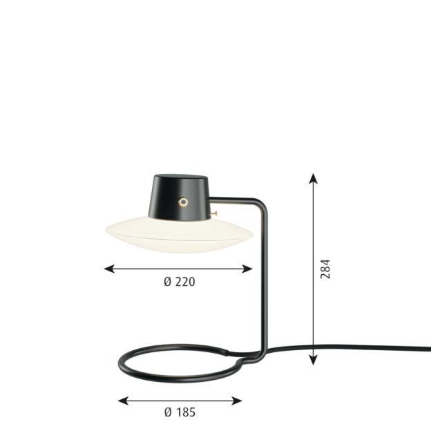 AJ オックスフォード テーブル ランプ　ガラスシェード（H280mm）